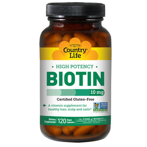 Country Life, Biotin, 10 mg, 120 CAPS