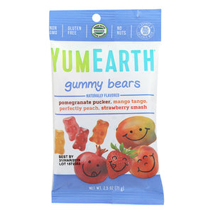 Organic Gummy Bears 2.5 oz(case of 12) by Yum Earth