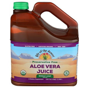 Aloe Vera Juice Whole Leaf Preservative Free 128 Oz by Lily Of The Desert