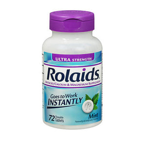 Rolaids, Rolaids Ultra Strength, Mint 72 Chewable Tabs