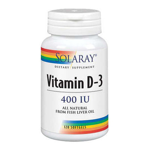 Solaray, Vitamin D-3, 400 IU, 120 Softgels