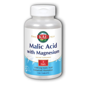 Kal, Malic Acid With Magnesium, 120 Tabs
