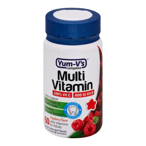 Yum-V's, Multi Vitamins for Adults, 800 IU, Raspberry 60 Count