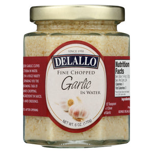 Delallo, Garlic Minced Water, 6 Oz