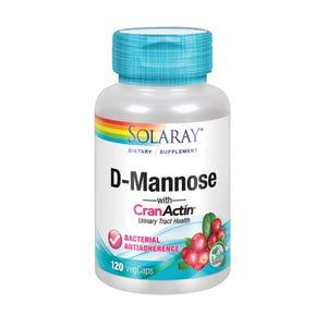 Solaray, D-Mannose with CranActin, 1000 mg, 120 Veg Caps
