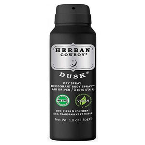 Herban Cowboy, Dry Spray  Deodorant, Dusk 2.8 Oz