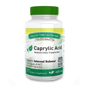 Health Thru Nutrition, Caprylic Acid, 600 mg, 100 Softgels