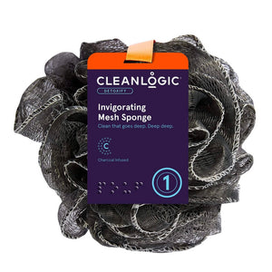 Cleanlogic, Charcoal Mesh Bath Sponge, 1 Count