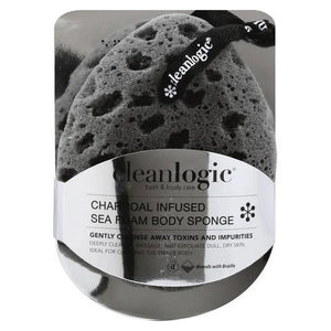Cleanlogic, Charcoal Infused Sea Foam Body Sponge, 1 Count