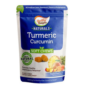 Healthy Delights, Turmeric Curcumin, 30 Chews