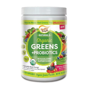 Healthy Delights, Organic Greens + Probiotics, 10.5 Oz