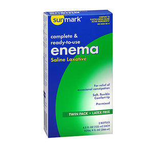 Sunmark, Sunmark Complete & Ready-To-Use Enema Saline Laxative, 2 Each