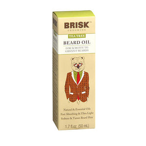 Brisk, Brisk Grooming Beard Oil Tea Tree, 1.7 Oz