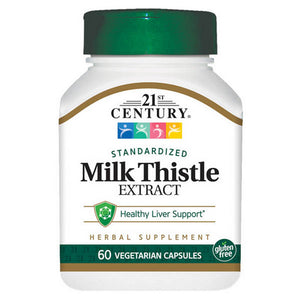 21st Century, Standardized Milk Thistle Extract Vegetarian, 60 Tabs