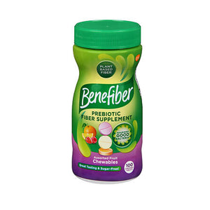 Benefiber, Benefiber Prebiotic Fiber Supplement Chewables Assorted Fruit Flavors, 100 Count