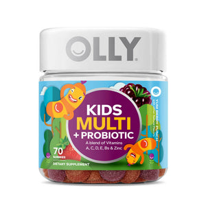 Olly, Kid's Multi + Probitic Gummy Multivitamin, 0, Yum Berry 70 Gummies