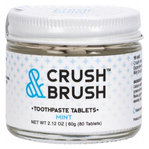 Crush & Brush, Toothpaste Tablet Jar, 0, Mint 2.12 Oz