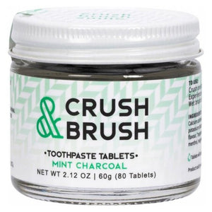 Crush & Brush, Toothpaste Tablet Jar, 0, Mint Charcoal 2.12 Oz