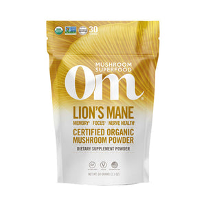 Om Mushrooms, Mushroom Superfood Powder, Lion's Mane 60 Grams