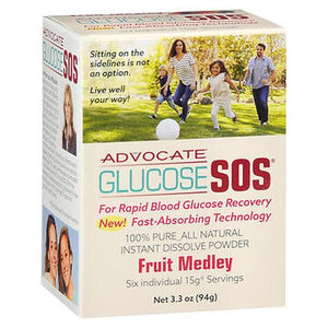 Advocate, Advocate Glucose SOS Instant Dissolve Powder, Fruit Medley 3.3 Oz
