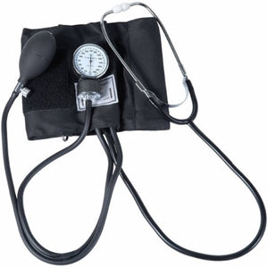 Omron, Aneroid Sphygmomanometer with Cuff and Stethoscope At Home Blood Pressue Kit Adult Size Nylon Single, 1 Each