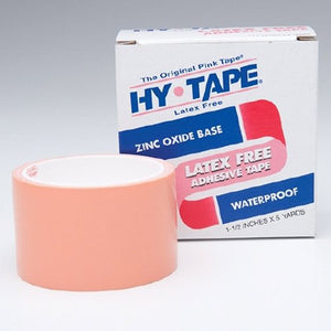 Hy-Tape, Medical Tape Hy-Tape  Waterproof Zinc Oxide-Based Adhesive 1-1/2 Inch X 5 Yard Pink NonSterile, Count of 36