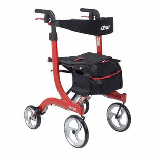 Drive Medical, 4 Wheel Rollator drive Nitro Red Tall Height Aluminum Frame, Count of 1