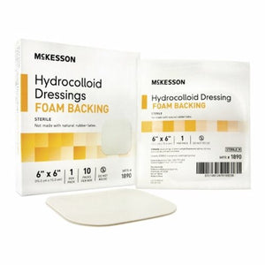 McKesson, Hydrocolloid Dressing 6 X 6 Inch Sterile, Count of 10