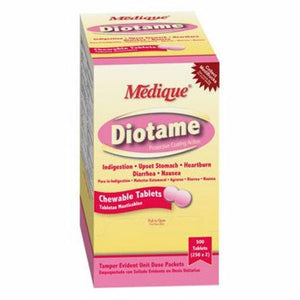 Medique, Anti-Diarrheal Diotame  262 mg Strength Chewable Tablet 100 per Box, Count of 100