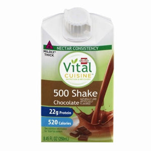 Hormel, Oral Supplement Vital Cuisine  500 Shake Chocolate Flavor 8.45 oz. Container Carton Ready to Use, Count of 27