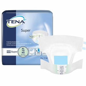 Tena, Unisex Adult Incontinence Brief TENA  Super Tab Closure X-Large Disposable Heavy Absorbency, Count of 60