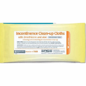 Sage, Incontinence Care Wipe Sage Soft Pack Dimethicone Unscented 8 Count, Count of 30