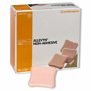 Smith & Nephew, Foam Dressing Allevyn 2 X 2 Inch Square Non-Adhesive without Border Sterile, Count of 60