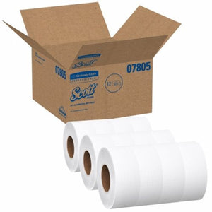 Kimberly Clark, Toilet Tissue Scott  Essential JRT White 2-Ply Jumbo Size Cored Roll Continuous Sheet 3-11/20 Inch X, Count of 12