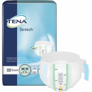 Tena, Unisex Adult Incontinence Brief TENA  Stretch Super Tab Closure Medium Disposable Heavy Absorbency, Count of 2