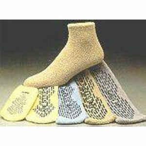 Alba Healthcare, Slipper Socks Care-Steps  Adult Large Tan Above the Ankle, Count of 48