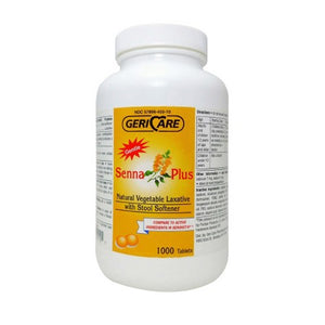 Gericare, Stool Softener Senna  Plus Tablet 1,000 per Bottle 50 mg - 8.6 mg Strength Docusate Sodium / Sennosi, Count of 1