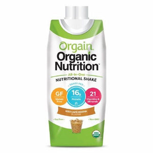 Orgain, Oral Supplement Orgain  Organic Nutritional Shake Iced Café Mocha Flavor 14 oz. Container Carton Rea, Count of 12