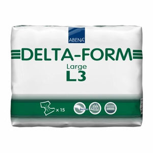 Abena, Unisex Adult Incontinence Brief Abena  Delta-Form Tab Closure Large Disposable Heavy Absorbency, Count of 20