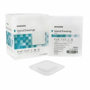 McKesson, Adhesive Dressing McKesson 2 X 2 Inch Polypropylene / Rayon Square White Sterile, Count of 1