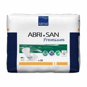 Abena, Bladder Control Pad Abri-San Premium 9 Inch Length Light Absorbency Fluff / Polymer Core Level 1 Adu, Count of 280