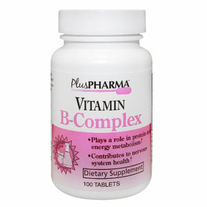 Plus Pharma, Vitamin B Complex, 100 Tabs