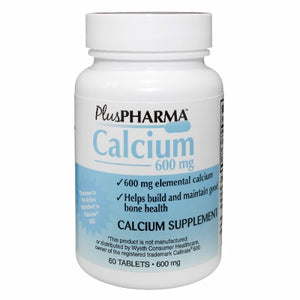 Plus Pharma, Calcium Tablets, 600 mg, 60 Tabs