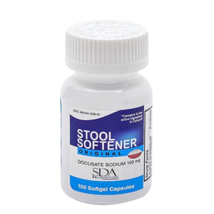 SDA Labs, Docusate Sodium, 100 mg, 1000 Softgel Capsules