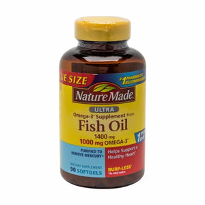 Nature Made, Omega 3 Ultra Fish Oil, 1400mg, 90 Softgels