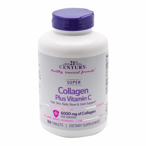 21st Century, Super Collagen + Vitamin C, 180 Tabs