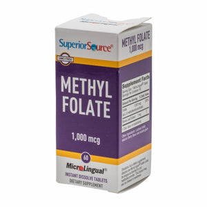 Superior Source, Methly Folate, 1000 mcg, 60 Tabs