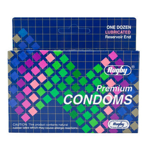 Rugby, Lubricated Condoms, 12 Count