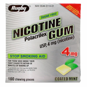 Major Pharmaceuticals, Nicotine Gum, 4mg, Mint Coating 100 Chews