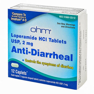 Ohm, Loperamide, 2 mg 12 Caplets